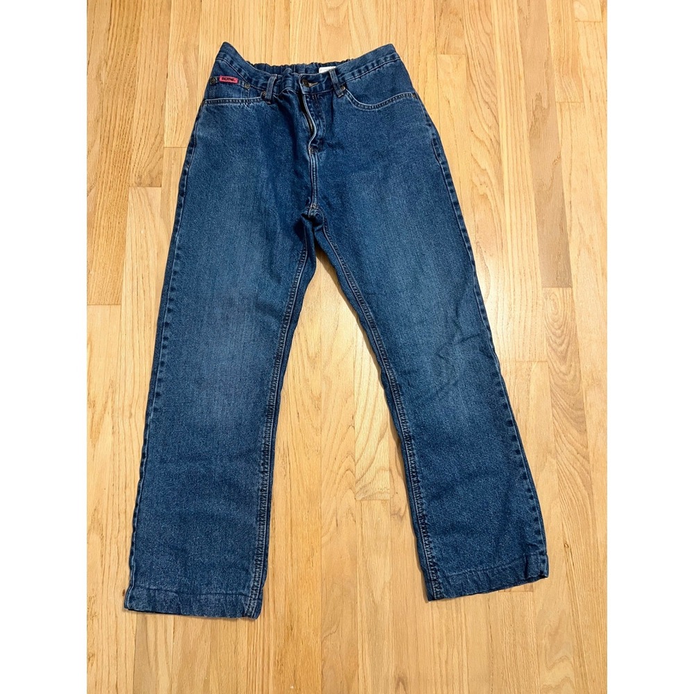 Berne Womens Flannel Lined Work Jeans Medium Wash Blue Tall Size 10 WP2217SWD